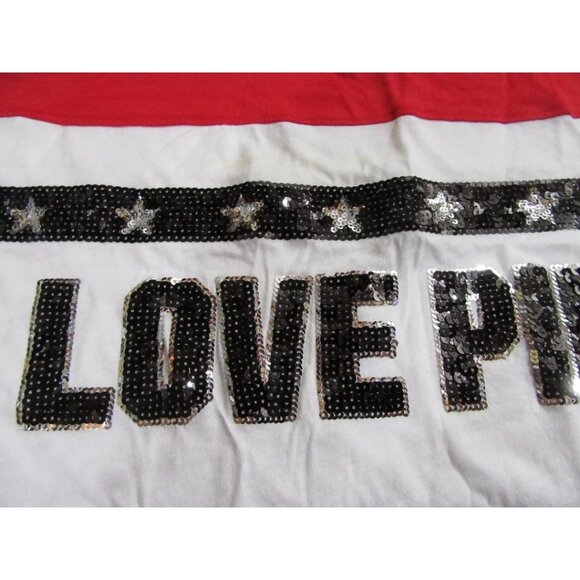 Victoria's Secret Pink Tank Top Red White & Blue Bling Sequins Size Small NEW - Picture 3 of 4